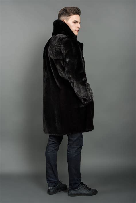 ysl black fur coat|YSL coat men.